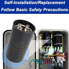 59 71 MFD uF 220VAC CD60 Circular Motor Starting Capacitors Franklin Control