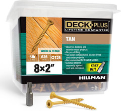 Deck plus 2-1/2 Inch Epoxy Coated Exterior Wood and Fence Screws #10 X 2-1/2″ To