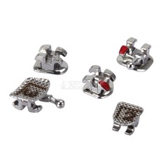AZDENT Dental Orthodontic Bracket Braces Mini Roth/MBT .022 Hooks 345 Laser Mark