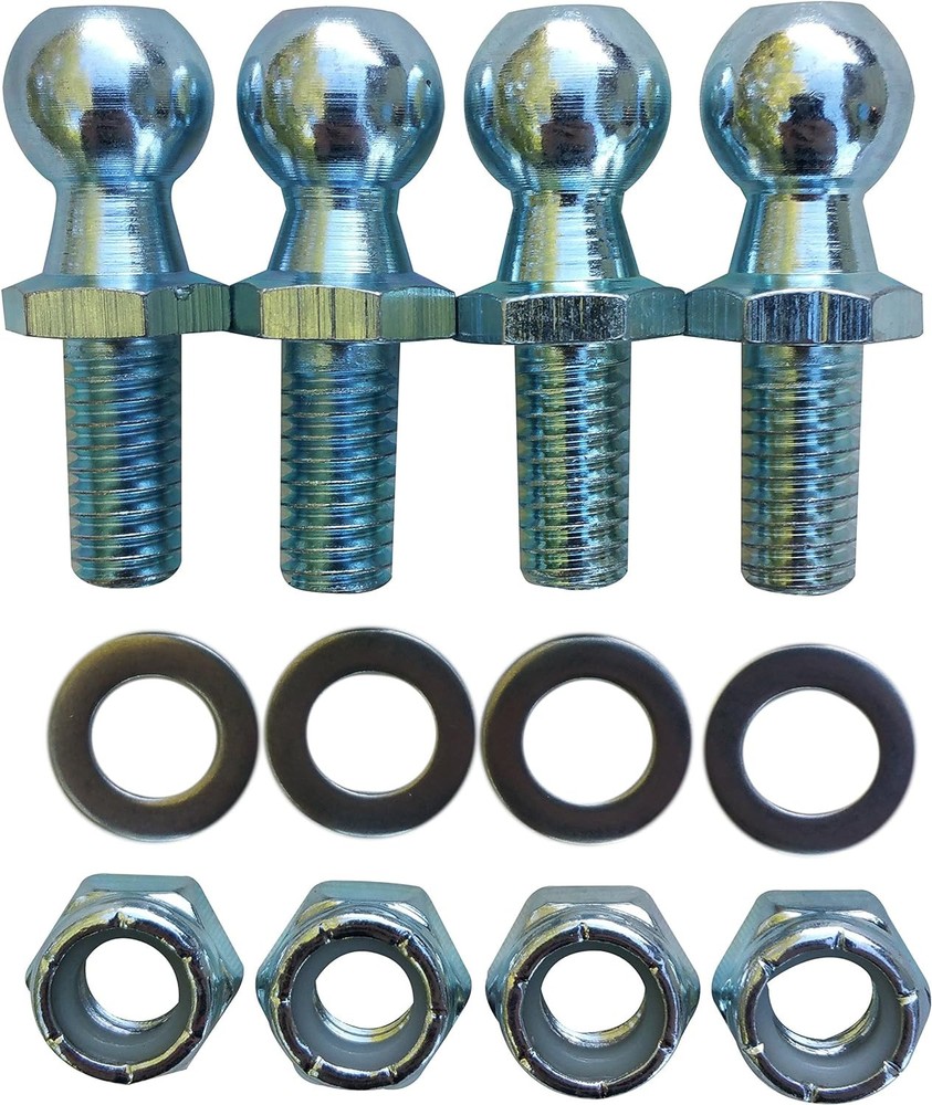 13Mm Ball Stud Lift Support Kit 5 8 Long Shank Zinc Plated Hardware 4 Pack