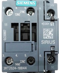 Siemens SIRIUS 3RT2024-1BB44 E:04 power contactor including auxiliary switch -used-