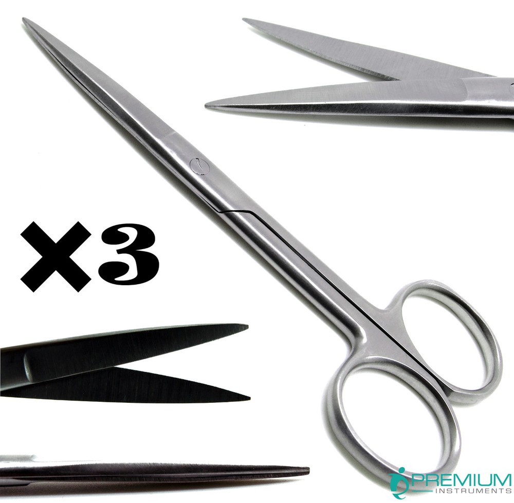 3× Surgical Operating Dissecting Scissors 4.5″ Straight Sharp/Sharp Instruments