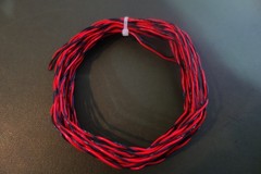 25 Ft 22 Awg Twisted Pair Red/Blue Stranded Silver Plated CopperTeflon/PTFE Wire