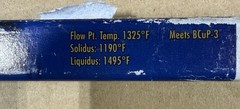 Lucas Milhaupt SIL-FOS 5 Brazing Rods 28 Rods 5% Ag Silver 95060 1lb NEW