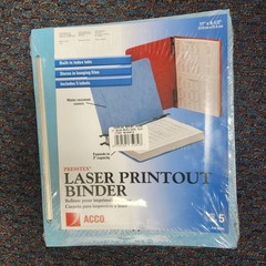 Acco 35072 Laser Printout Binder 8.12″ Width x 11″ Length Sheet Pack Of 5