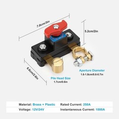 2/4PCS Universal Battery Disconnect Switch 12V/24V Cut Off Isolator for Cars RV
