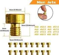Carburetor Main Jet Kit for HS HSR RS TM VM VM22 VM24 VM26 C Size: #50 ~ #87.5
