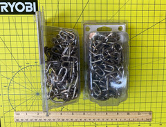 TWO PACKS Blue Hawk 5/32-in X 10-ft Welded Stainless Steel Straight Chain 500lb