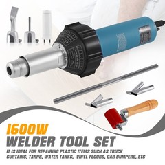 Hot Air Plastic Welder 1600W PVC TPO Vinyl Heat Gun Torch & 7 Accessories