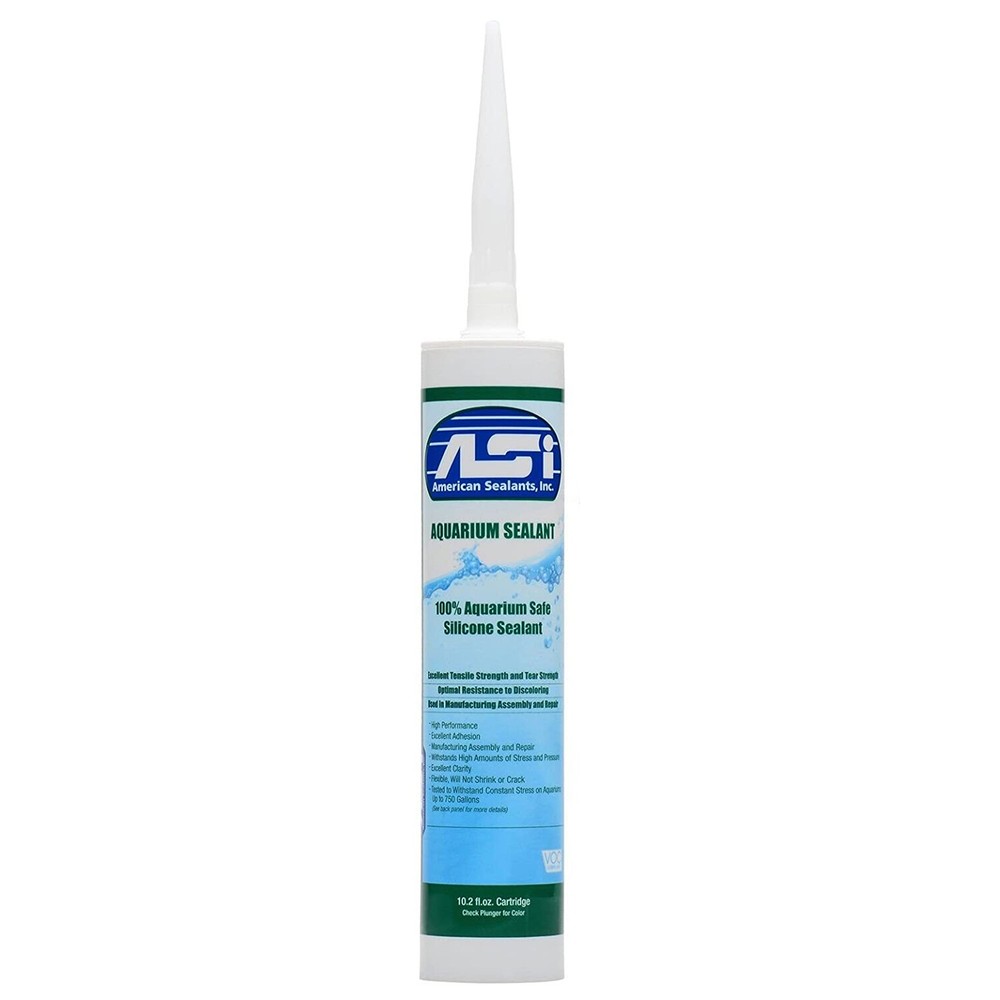 ASI Clear Aquarium Silicone Sealant – 10.2 oz Fluid Cartridge