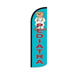 Pediatra Swooper Flutter Windless Feather Flag | 3ft W x 11.5ft Tall