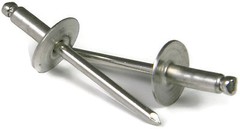 Aluminum POP Rivets Large Flange – 6-12LF, 3/16 x 3/4 Gap (.626 – .750) QTY 50