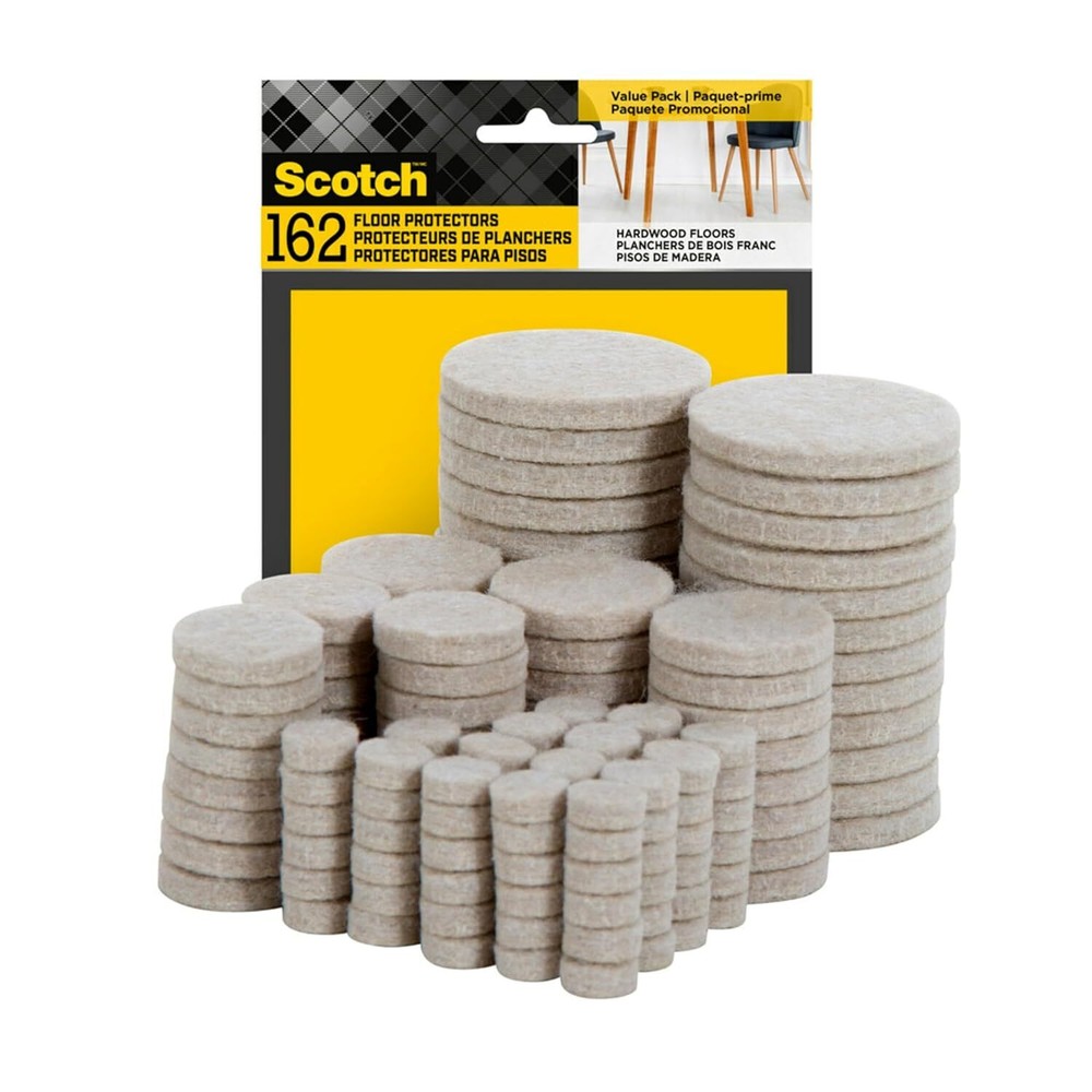 Scotch Felt Pads 162 PCS Beige, Furniture for Protecting Beige