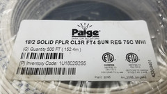 500′ 18/2 solid copper wire 500FT 18 gauge 2 conductor White PVC-red black pair