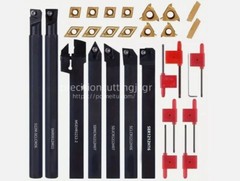 21PCS 1/2″/12mm Shank Indexable Carbide Lathe Turning Insert Tool Holder Bit Se