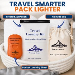 Travel Laundry Detergent Sheets 50 Pack – Compact 50 Count (Pack of 1), White
