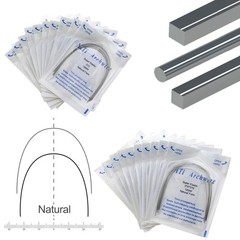 Orthodontic Stainless Steel NITI Arch Wire Round Rectangular Ovoid Natural U/L