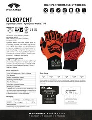Pyramex GL807CHT – Synthetic Leather Silicone Palm A5 Cut Level 2 Impact