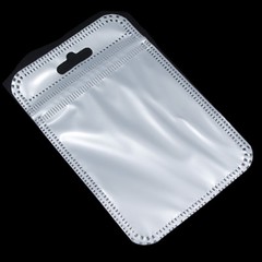 White Clear Plastic Package for Zip Retail Bags Lock Reclosable Hang Hole Pouch