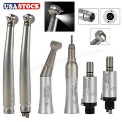 Dental Kit de pieza de mano turbina fibra óptico LED de alta y baja velocidad