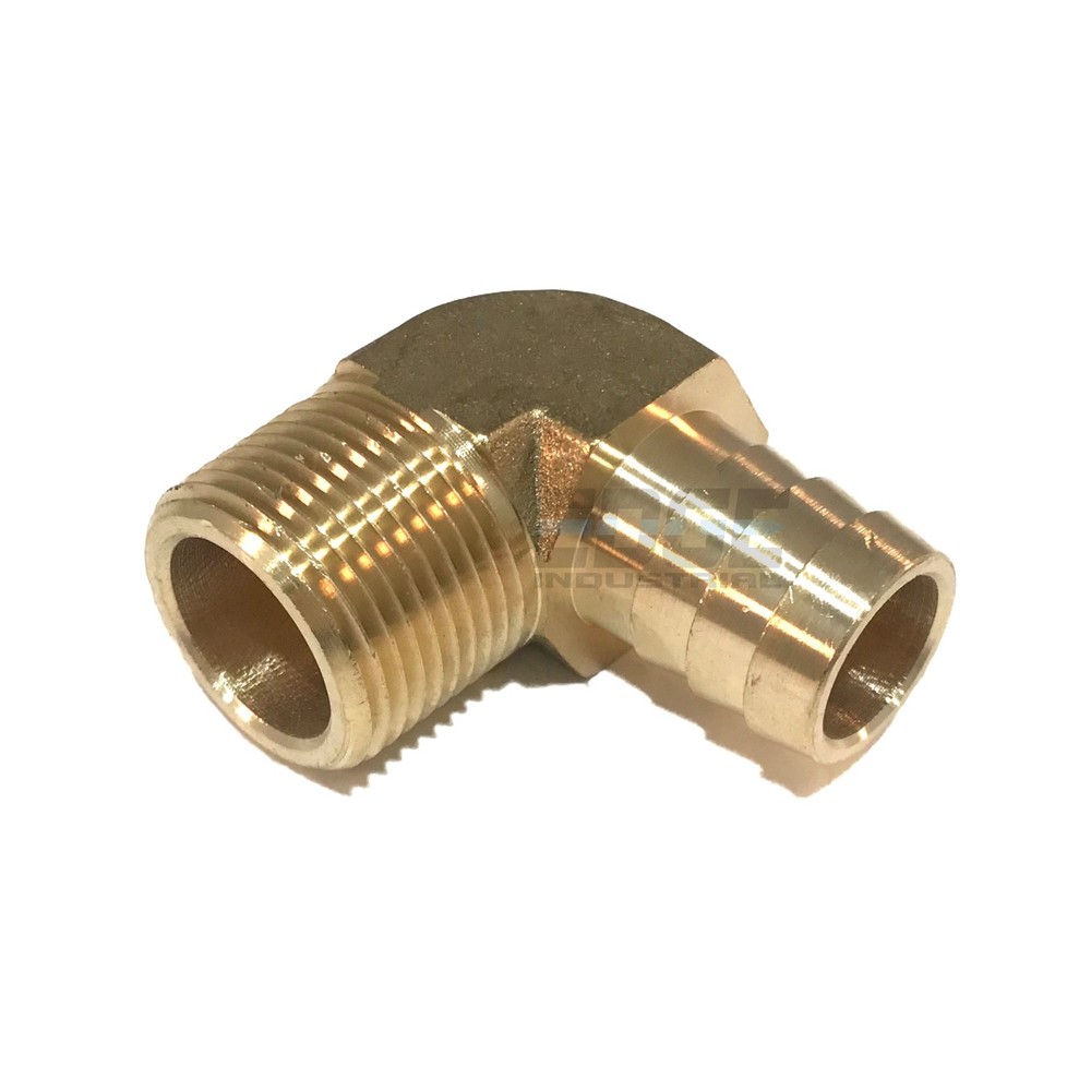 3/4 HOSE BARB ELBOW X 3/4 MALE NPT Brass Pipe Fitting Thread Gas Fuel Water Air