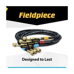 Fieldpiece HR3B – ¼” Ball Valve Hose Set – 5 ft Refrigerant Charging