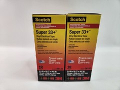 20 Rolls 3m Scotch Vinyl Electrical Tape “06133” Electric Super 33+ Black