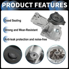 Water Pump, Front 19.5×10.8cm Engine Water Pump with Gasket Kit No.DS7G8501AA…