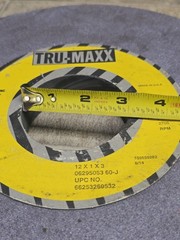 Tru Maxx 12x1x3 06295083 60-J Surface Grinding Wheel 275 Rpm