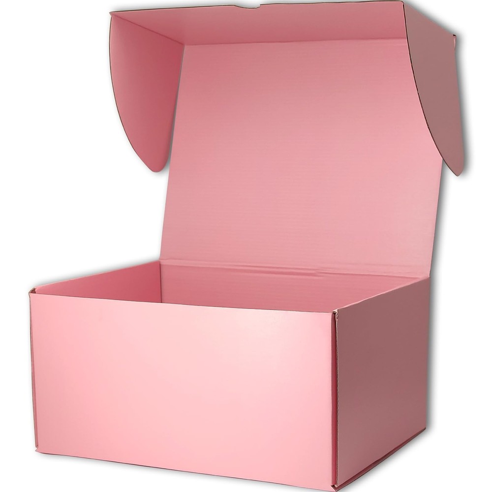 Pink Shipping Boxes for Small Business Pack of 15-12x10x6 inches Cardboard Co