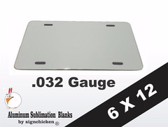 Lot of 100 ALUMINUM LICENSE PLATE SUBLIMATION BLANKS 6″x 12″ .032″