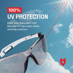 NoCry Lightweight Tinted Safety Glasses with UV 400 One Size,