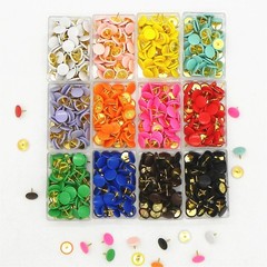 100PC Colored Round Head Thumb Tacks Push Pins Office School Cork Board Pins Set