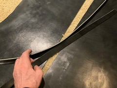 PILTZ Quality Black Leather Straps -High Grade 3/16 thick English Bridle Leather