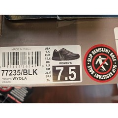 Skechers Work Nampa Wyola Women Size 7.5 Black Slip Resistant Memory Foam 77235
