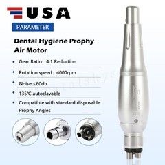 Premium Style Dental Hygiene Prophy Handpiece Air Motor 4 Holes & 4:1 Nose cone