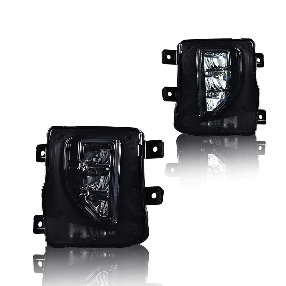 LED Bumper Fog Lights for 1500 Models 2016-2018 with Switch Smoky Lens