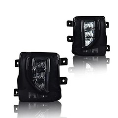 LED Bumper Fog Lights for 1500 Models 2016-2018 with Switch Smoky Lens