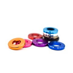 100PCS Aluminium Anodised M4 M5 M6 M8 Metric Colourful Flat Washer Spacer Gasket