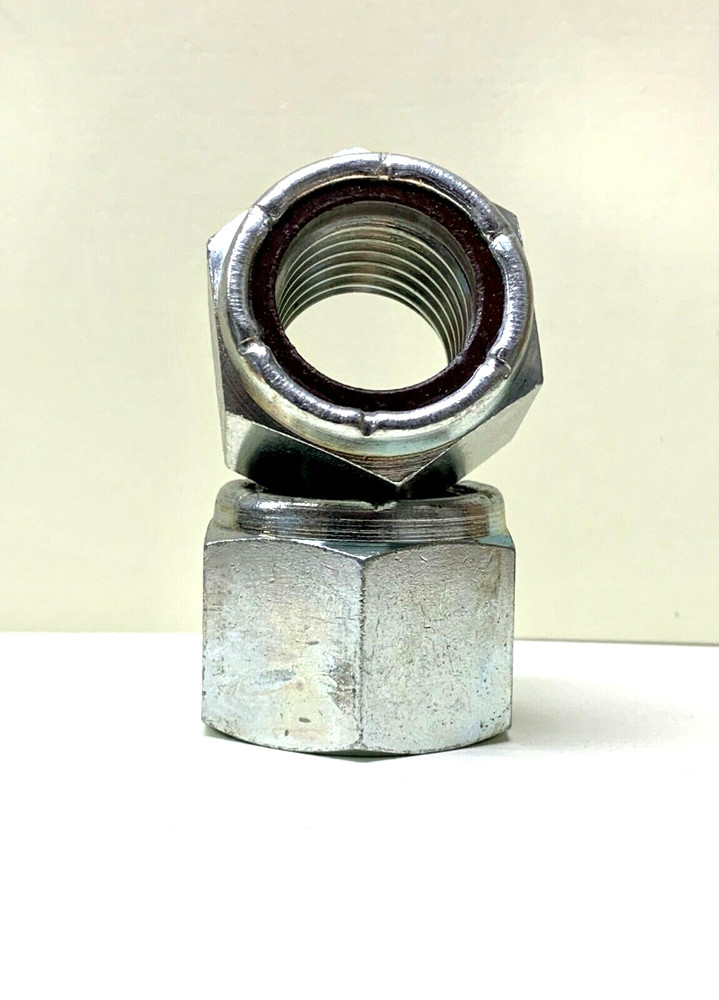 (25) 7/8″-9 Locknut Nylon Insert NE Steel Zinc Reusable Stop Nuts 7/8 7/8-9