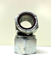 (25) 7/8″-9 Locknut Nylon Insert NE Steel Zinc Reusable Stop Nuts 7/8 7/8-9