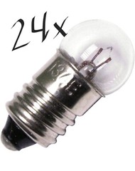 24x #14 Miniature Light Bulbs, 2.47 V, 0.3 A E10 Screw Base G-3.5 Shape