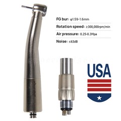 NSK Style Dental Fiber Optic High Speed Turbine Handpiece / 6 Hole Coupler ty