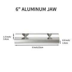 Pair 4″ /5″ /6″ /8″ Aluminum Vise Jaws Magnetic V-type Soft Rubber Pads Covers