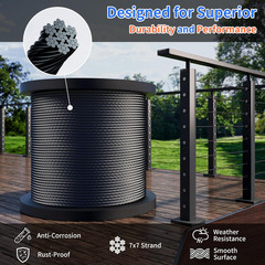 1/8 Stainless Steel Cable – Cable Railing Kit with Stainless Steel Wire and Cabl