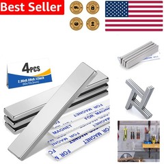 Neodymium Bar Magnets, 4 Pcs, 60x10x3mm, Strong Holding Power