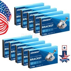 10 Packs Dental Orthodontic Bracket Braces Ceramic MBT 022 with 3-4-5 Hooks