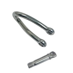 15/32″ Stainless Steel 316 Twisted Shackle Screw Pin,1500 Lb WLL Marine Grade
