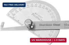 Stainless Steel Angle Protractor Miter Protractor Angle Finder 0-180 Degrees 10