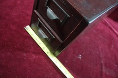 ** ANTIQUE GLOBE WOOD INDEX FILE CABINET TABLETOP RECIPE SCHOOL GENERAL STORE **